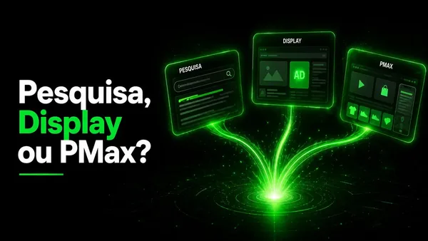 Pesquisa, Display ou Performance Max: qual campanha usar